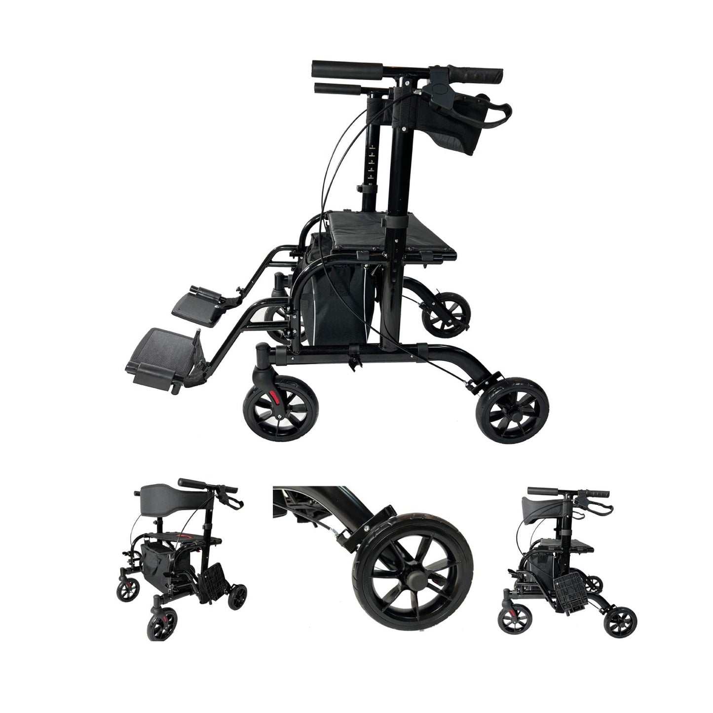 Rollator Walker and Transport Wheelchair