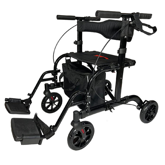 Rollator Walker and Transport Wheelchair