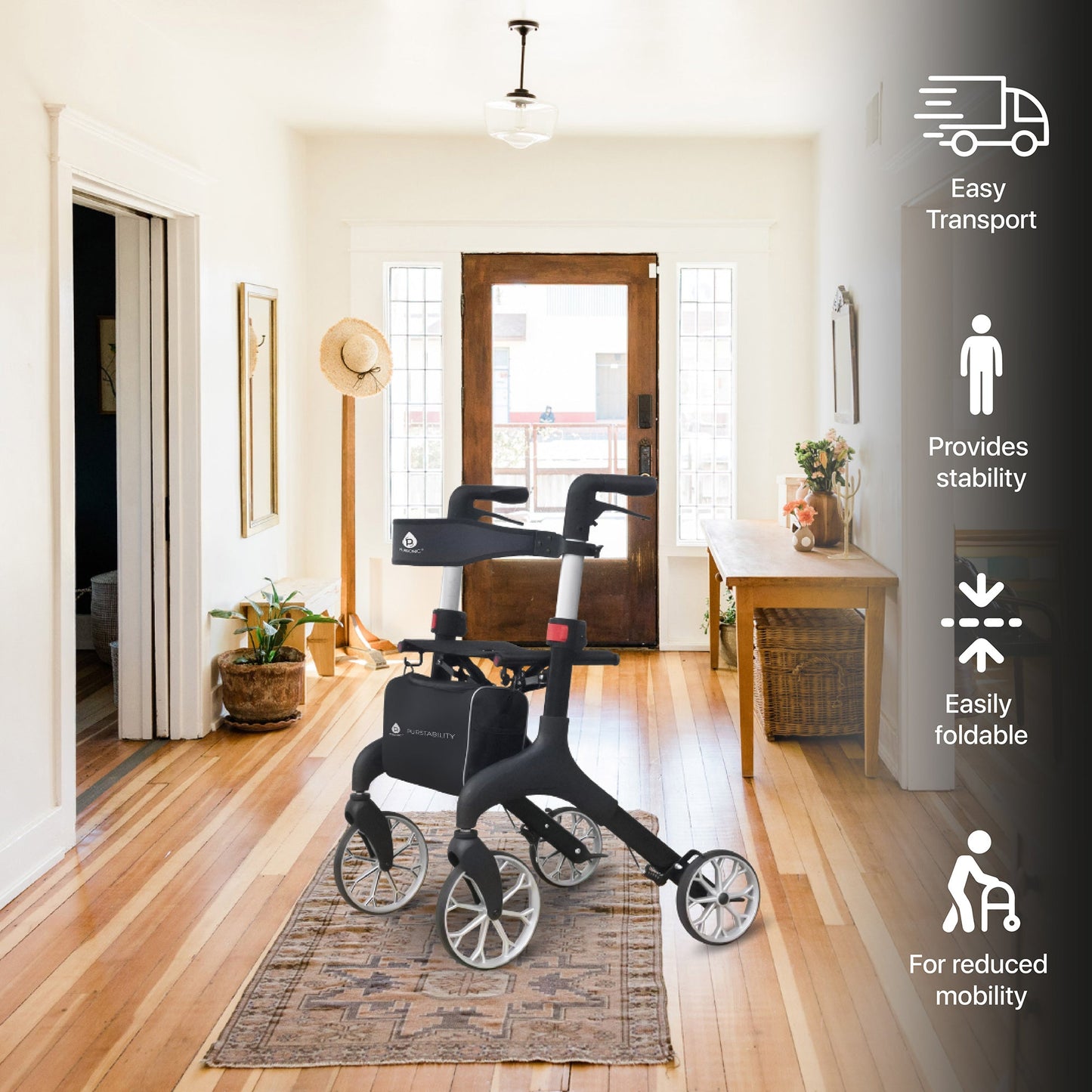 Alloy Aluminum Rollator Walker