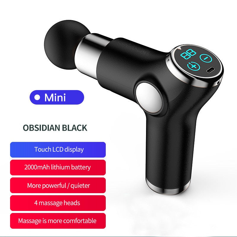 Relieve sore muscles fast with this mini massage gun. Quiet, powerful, and portable for deep tissue recovery and daily relaxation anywhere.