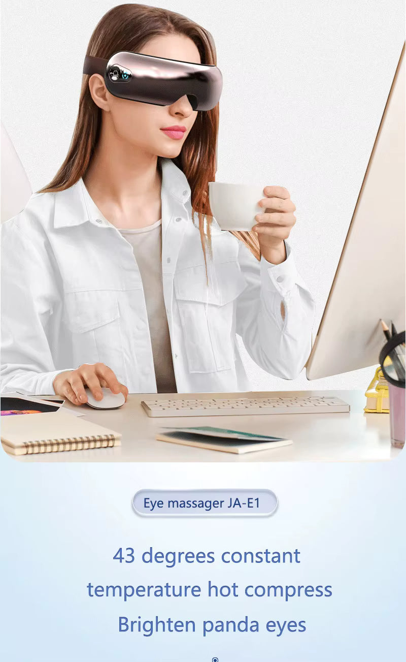 Smart Eye Massager with Heat Compress, Air Pressure and Music
