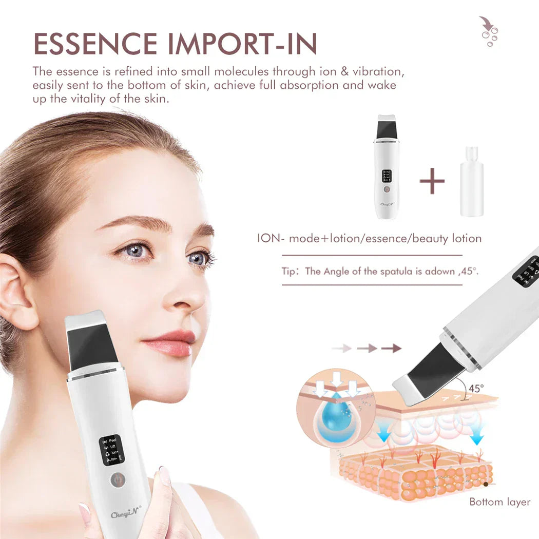 Ultrasonic Skin Scrubber, EMS Massager, LED Light Therapy Beauty - Illuminate, Lift, and Rejuvenate Your Skin-2