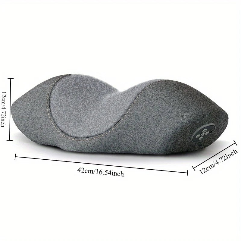 Wireless Cervical Massage Pillow Memory Foam Neck Support Grey-1