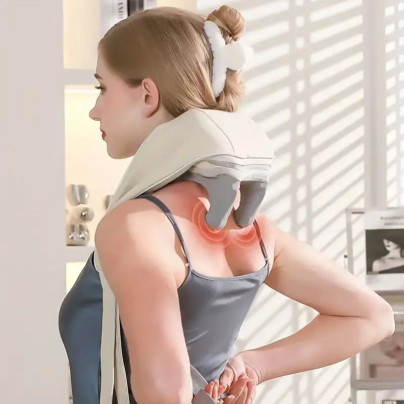 Neck and Shoulder Heating Massage Shawl with 6D Kneading-3