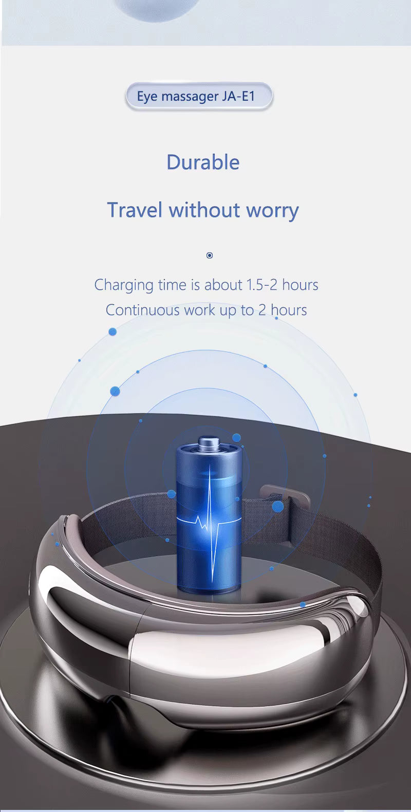 Smart Eye Massager with Heat Compress, Air Pressure and Music