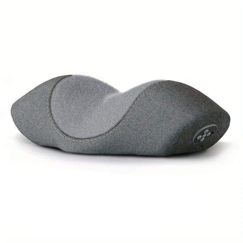Wireless Cervical Massage Pillow Memory Foam Neck Support Grey-0