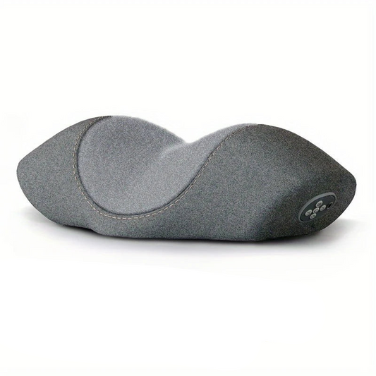 Wireless Cervical Massage Pillow Memory Foam Neck Support Grey-0
