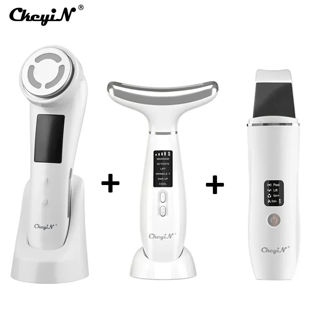 Ultrasonic Skin Scrubber, EMS Massager, LED Light Therapy Beauty - Illuminate, Lift, and Rejuvenate Your Skin-5