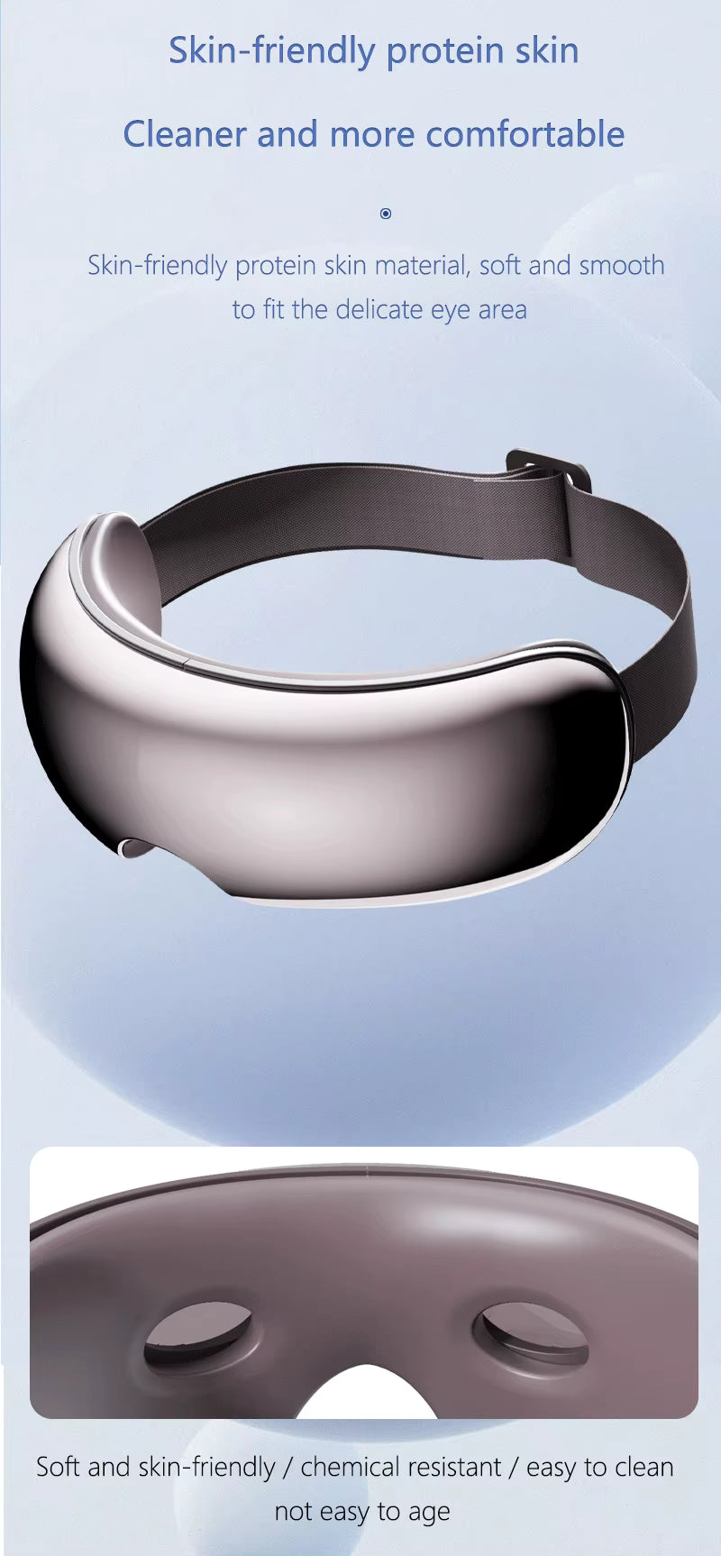 Smart Eye Massager with Heat Compress, Air Pressure and Music