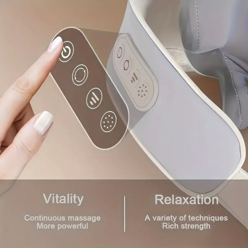 Smart Cervical Neck Massager with heat and adaptive technology. USB rechargeable, portable, and ergonomic for deep tissue neck and shoulder relaxation anywhere.