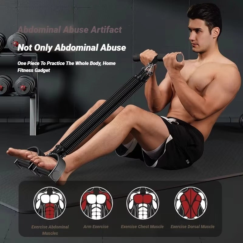  multifunctional fitness tool targets your core, arms, back, and chest—delivering a full-body workout 