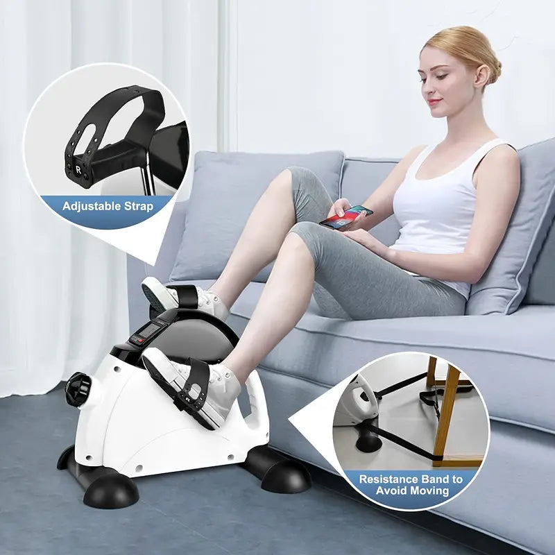 Stay active with this under-desk mini bicycle pedal exerciser. Compact, mechanical, and durable—perfect for home or office fitness anywhere.