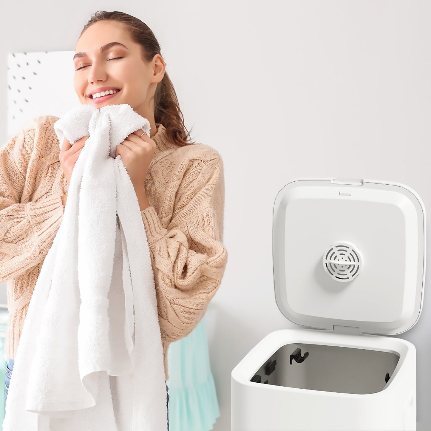 Luxury Towel Warmer Bucket with LED Display-2