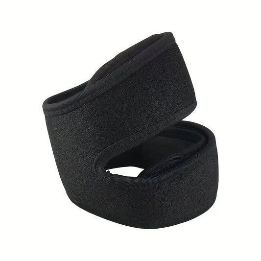 2pcs Adjustable Patella Knee Support Brace Dual Strap Protector Black-0