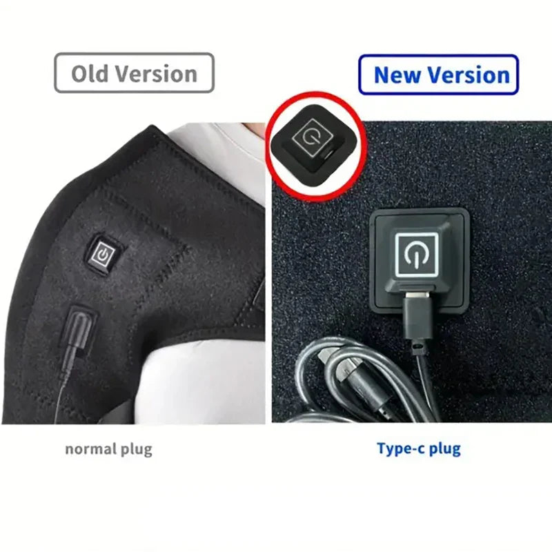 USB Electric Heating Shoulder Brace Massage Wrap-4