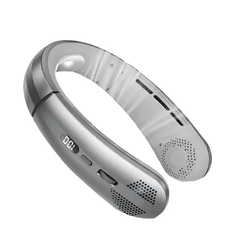 Portable Bladeless Neck Fan with LED Display