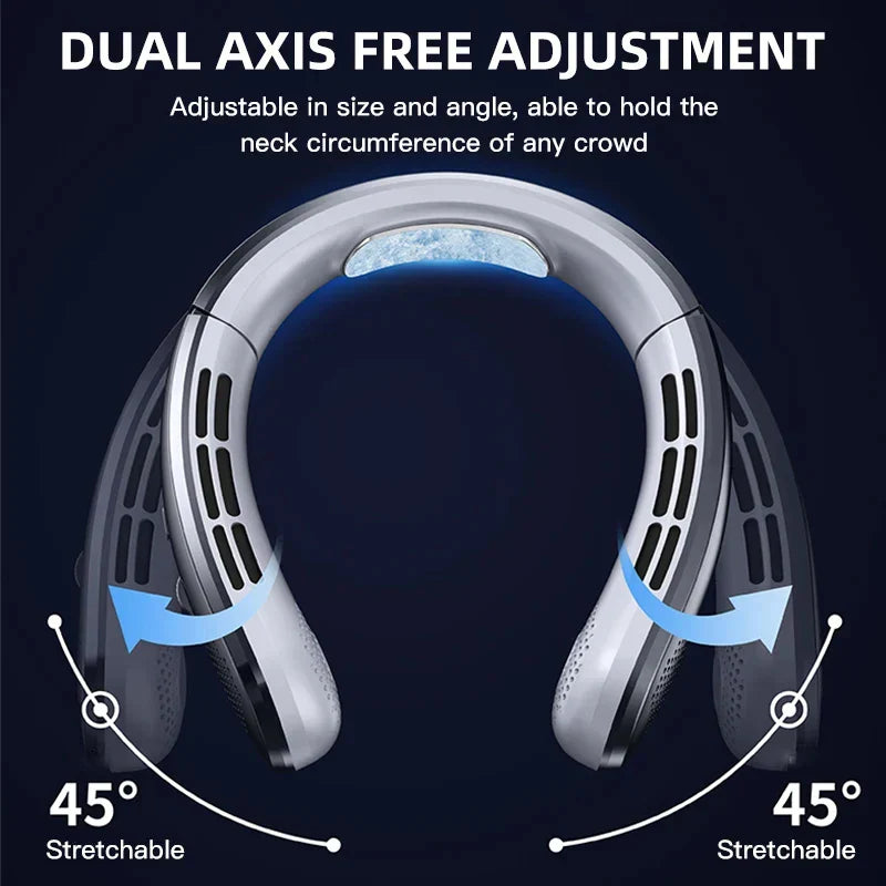 Portable Bladeless Neck Fan with LED Display