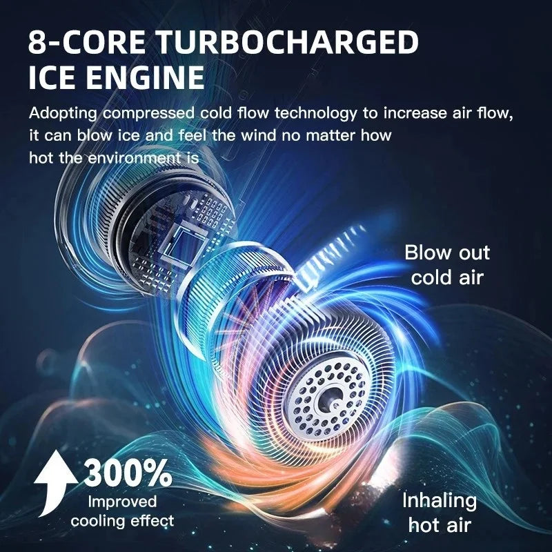 Portable Bladeless Neck Fan with LED Display