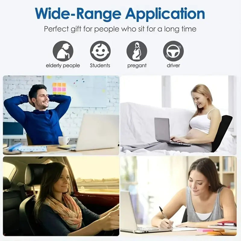 Orthopedic Memory Foam Seat Cushion and Lumbar Support Set