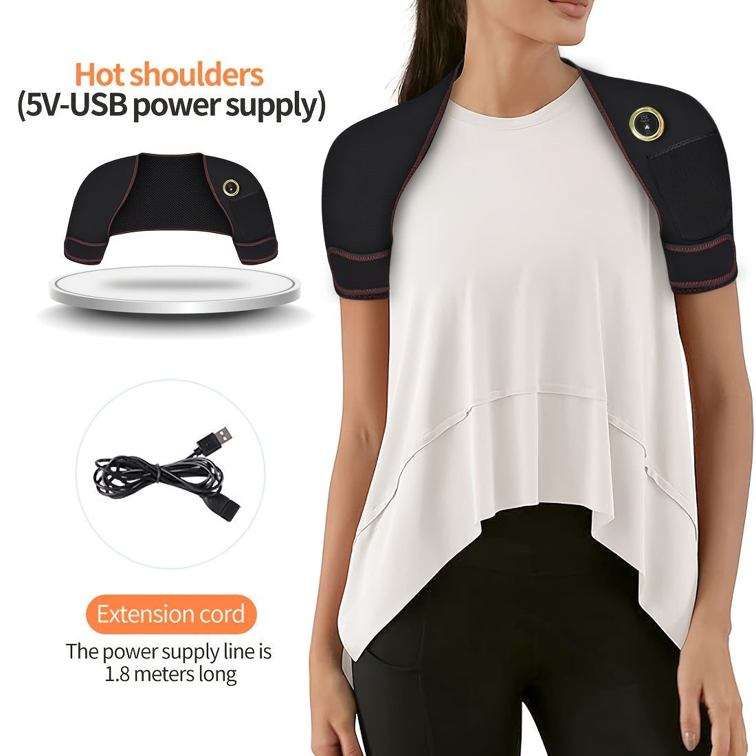 Dual Shoulder Heating Massager USB Temperature Control-2
