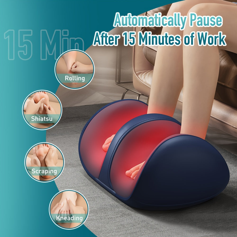 Soothe tired feet with this cordless heated foot and calf massager. Deep-kneading design, rechargeable battery, and soothing warmth for full relaxation.
