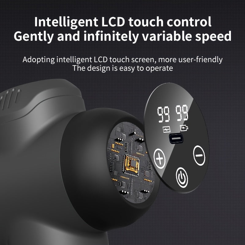 99 Level Fascia Gun Muscle Massager with 8 Heads