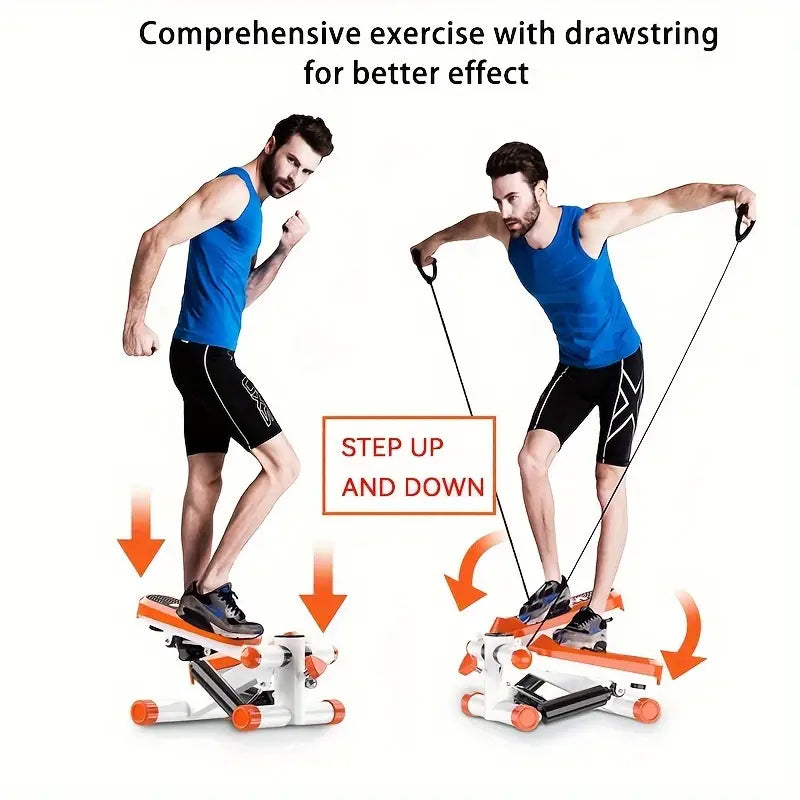 Mini Stepping Machine with Balance Training Pedal and Pull Rope-2
