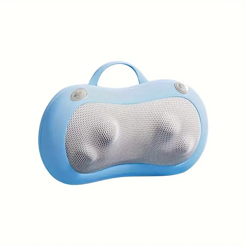 3D Massage Pillow with Heat Function (Blue)-0