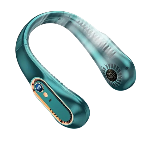 Digital Bladeless Neck Fan with Display and 5 Speed Settings