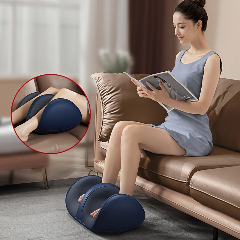 Rechargeable heated leg and foot massager with deep kneading and soothing heat therapy. Relieve muscle tension and boost circulation anywhere.