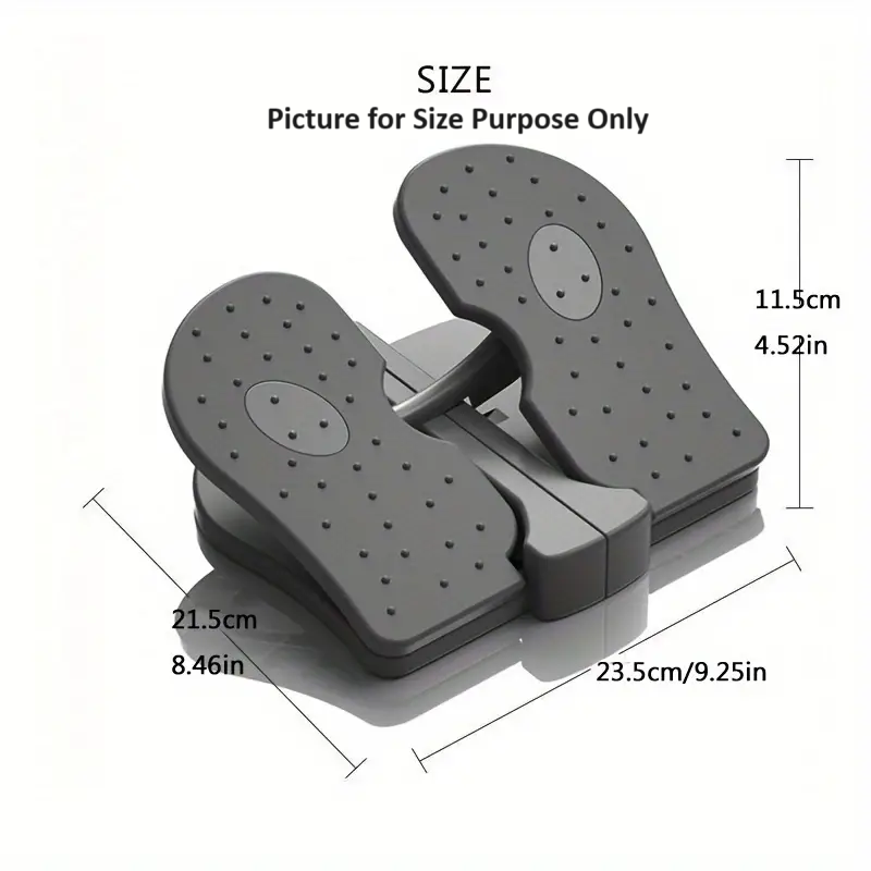 Compact foldable mini fitness stepper for home workouts. Adjustable incline, battery-free design, and smooth stepping for leg toning and cardio training.