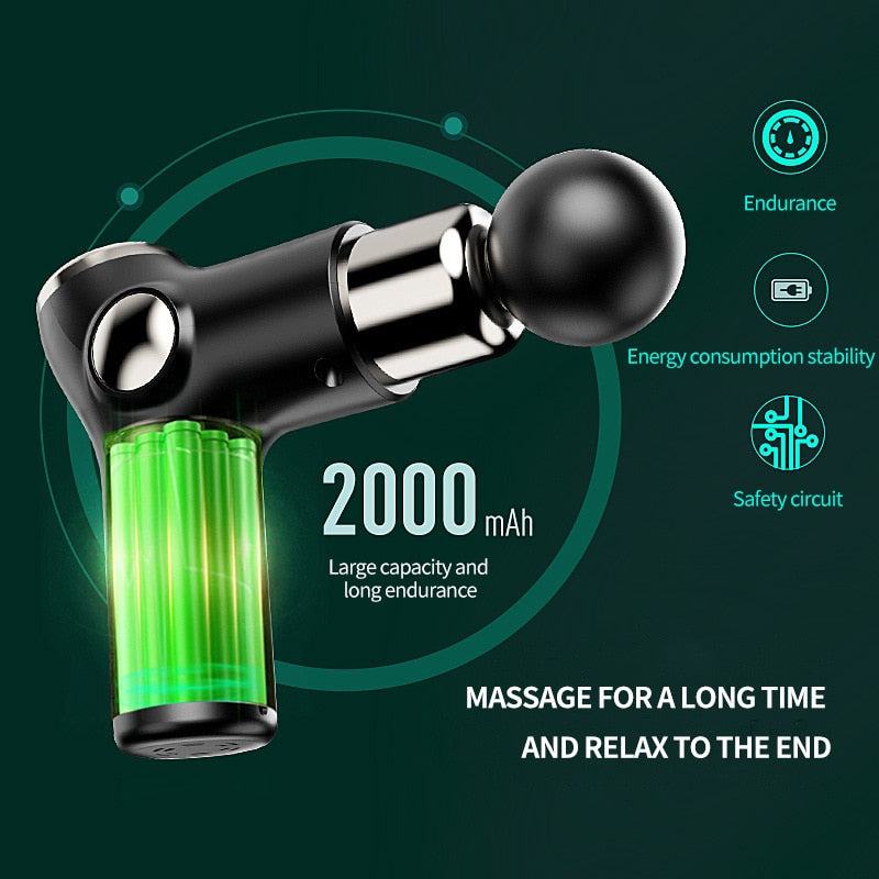 Relieve sore muscles fast with this mini massage gun. Quiet, powerful, and portable for deep tissue recovery and daily relaxation anywhere.